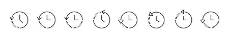 History icon set. recent event historyのイラスト素材