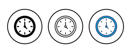 Clock icon vector. Time icon vector. watch icon symbol