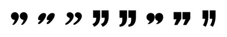 Quote icon set. Quotation mark symbol.