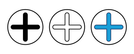 Plus Icon vector. Add plus iconのイラスト素材