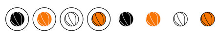 Basketball icon vector. Basketball ball icon. Basketball logo vector iconのイラスト素材