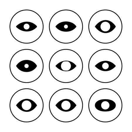 Eye icon vector. Eye vector icon. Look and Vision icon.のイラスト素材