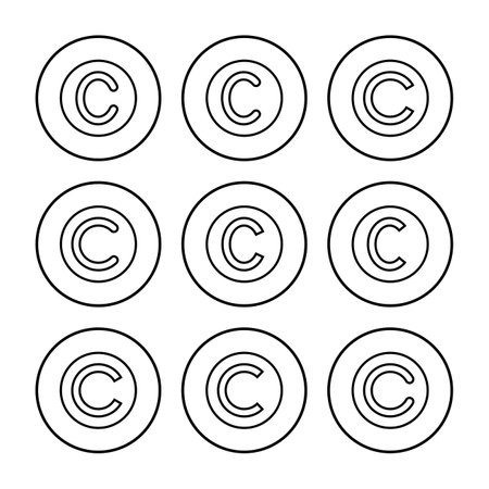 Copyright icon vector. copyright symbolsのイラスト素材