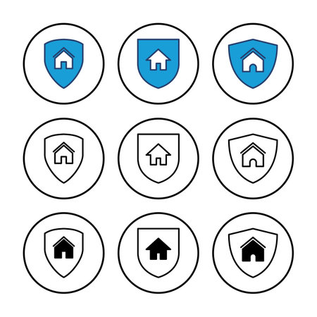 home insurance icon vector. home protection iconのイラスト素材