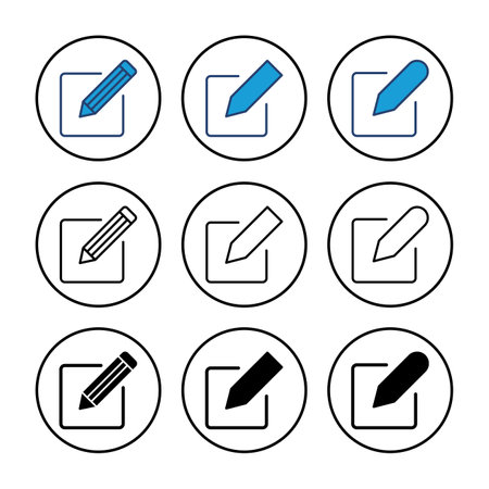 Edit icon vector. edit document icon. edit text icon. pencil. sign upのイラスト素材