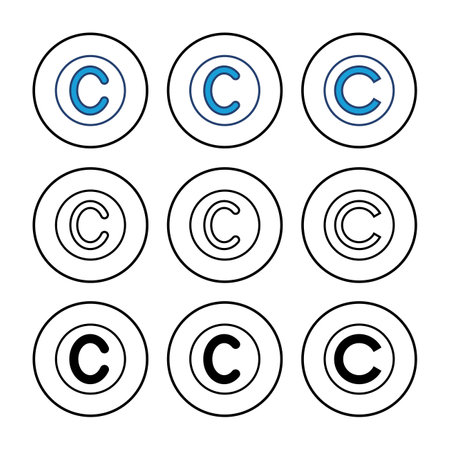 Copyright icon vector. copyright symbolsのイラスト素材
