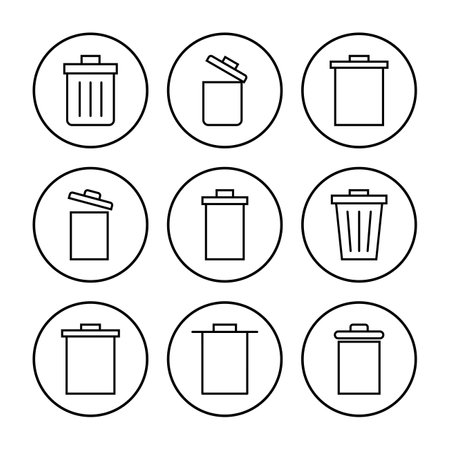 Trash icon vector. trash can icon. delete icon vector. garbageのイラスト素材
