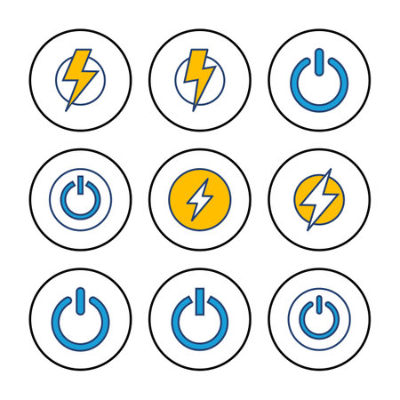 Power icon vector. Power Switch Icon. Electric powerのイラスト素材