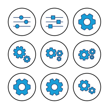 setting Icon Vector. Cog settings Icon Symbolのイラスト素材