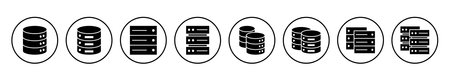 Database icon vector. database vector iconのイラスト素材