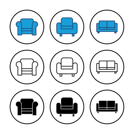 Sofa icon vector. sofa icon illustrationのイラスト素材
