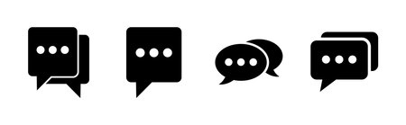 Chat icon set. speech bubble icon. comment icon vector. message. contact usのイラスト素材