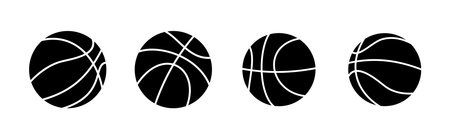 Basketball icon set. Basketball ball icon. Basketball logo vector iconのイラスト素材