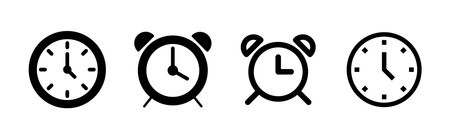 Clock icon set. Time icon vector. watch icon symbolのイラスト素材