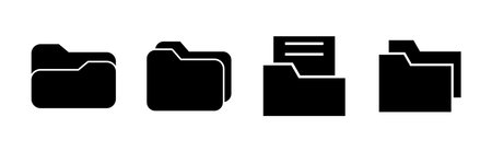 Folder icon set. folder vector iconsのイラスト素材