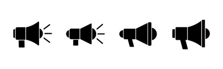 Megaphone icon set. Loudspeaker icon vector.のイラスト素材