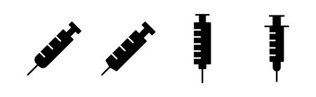 Syringe icon set. injection icon vector.のイラスト素材