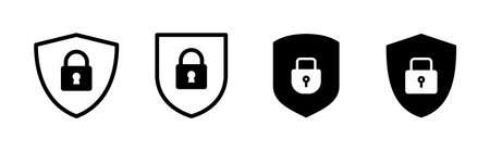 Security icon set. protection icon. privacy. vpnのイラスト素材