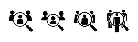 Hiring icon set. Search job vacancy icon. Human resources concept. Recruitmentのイラスト素材
