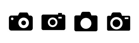 Camera icon set. photo camera icon. camera photography icon.のイラスト素材