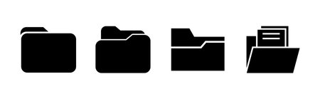 Folder icon set. folder vector iconsのイラスト素材