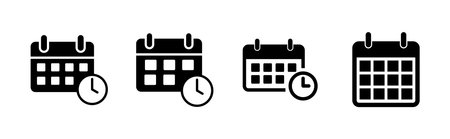 Calendar icon set. Calender symbol. calendar vector iconのイラスト素材