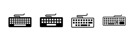 Keyboard icon set. keyboard vector symbolのイラスト素材