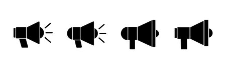 Megaphone icon set. Loudspeaker icon vector.のイラスト素材