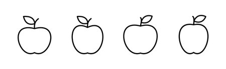 Apple icon set. Apple vector icon. apple symbols for your web design.のイラスト素材