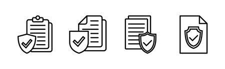 Insurance icon set. insurance symbol vectorのイラスト素材