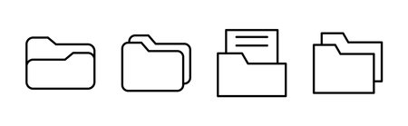Folder icon set. folder vector iconsのイラスト素材
