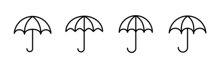 Umbrella icon set. umbrella sign iconのイラスト素材