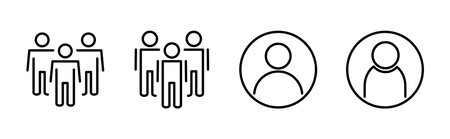 People icon set. person icon vector. User Icon vector. team symbolsのイラスト素材