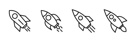 Rocket icon set. Startup icon vector.のイラスト素材