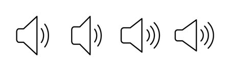Speaker icon set. volume icon vector. loudspeaker icon vector. sound symbolのイラスト素材