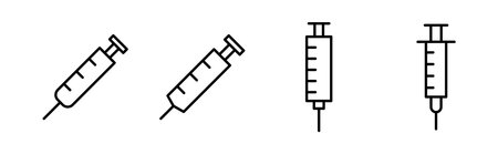 Syringe icon set. injection icon vector.のイラスト素材