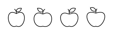 Apple icon set. Apple vector icon. apple symbols for your web design.のイラスト素材