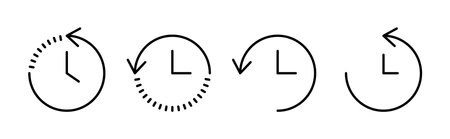 History icon set. recent event historyのイラスト素材