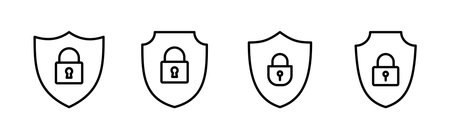 Security icon set. protection icon. privacy. vpnのイラスト素材