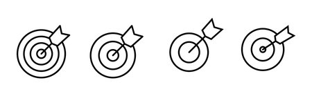 Target icon set. goal icon vector. target marketing icon vectorのイラスト素材