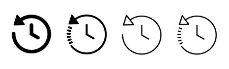 History icon set. recent event historyのイラスト素材