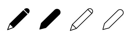 Pencil icon set. pen symbol. edit icon vectorのイラスト素材