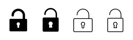 Lock icon set. Padlock icon vector. Encryption icon. Security symbolのイラスト素材