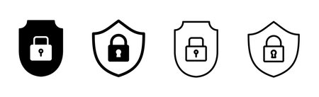Security icon set. protection icon. privacy. vpnのイラスト素材