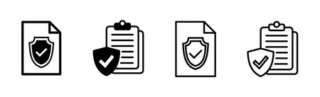 Insurance icon set. insurance symbol vectorのイラスト素材