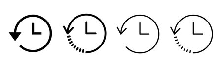 History icon set. recent event historyのイラスト素材