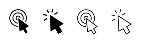 Click icon set. pointer arrow icon. cursor icon vectorのイラスト素材
