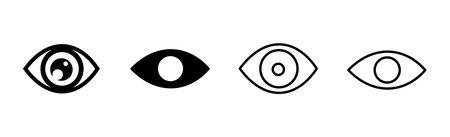 Eye icon set. Eye vector icon. Look and Vision icon.のイラスト素材