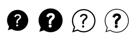 Question icon set. question mark icon vector.のイラスト素材