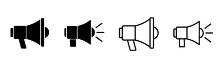 Megaphone icon set. Loudspeaker icon vector.のイラスト素材
